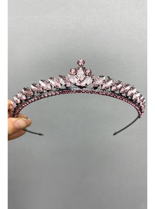 Pink Ece Model Thin Bridal Henna Crown