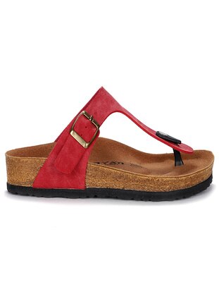 Sandal - Red - Slippers - Woggo