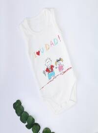 Ecru - Printed - baby bodysuits