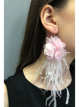 Pink - Earring - Hayalperest Boncuk