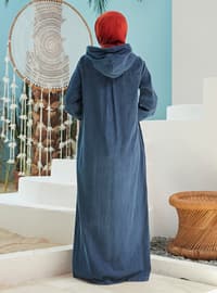 Hooded Abaya Blue