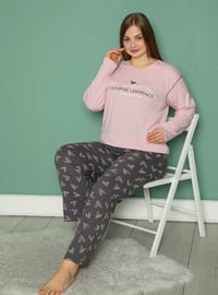 Lilac - Multi - Plus Size Pyjamas