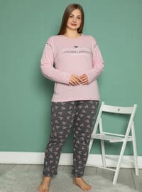 Lilac - Multi - Plus Size Pyjamas