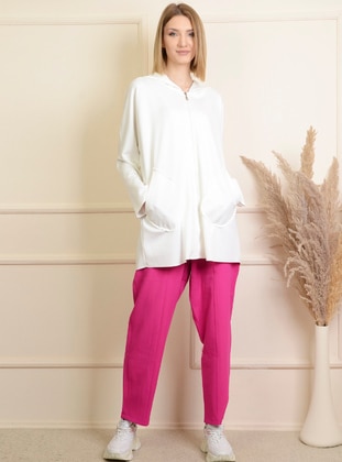 Fuchsia - Cotton - Pants - Pinkmark