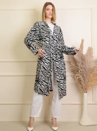 Unlined - Zebra - - Cotton - Kimono
