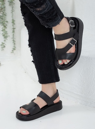 Black - Sandal - Ayakkabı Frekansı