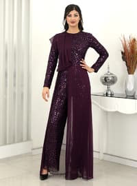 Fully Lined - Crew neck - - Evening Jumpsuits