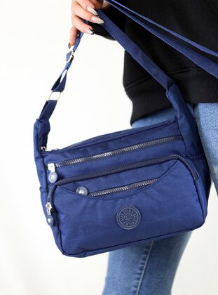 Navy Blue - Satchel - Shoulder Bags - WMİLANO