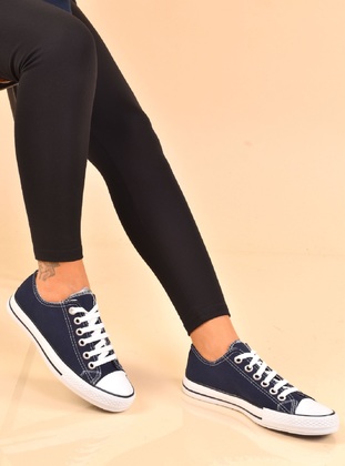 White - Navy Blue - Sport - Sports Shoes - Odesa Ayakkabı
