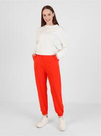 Red - Cotton - Pants
