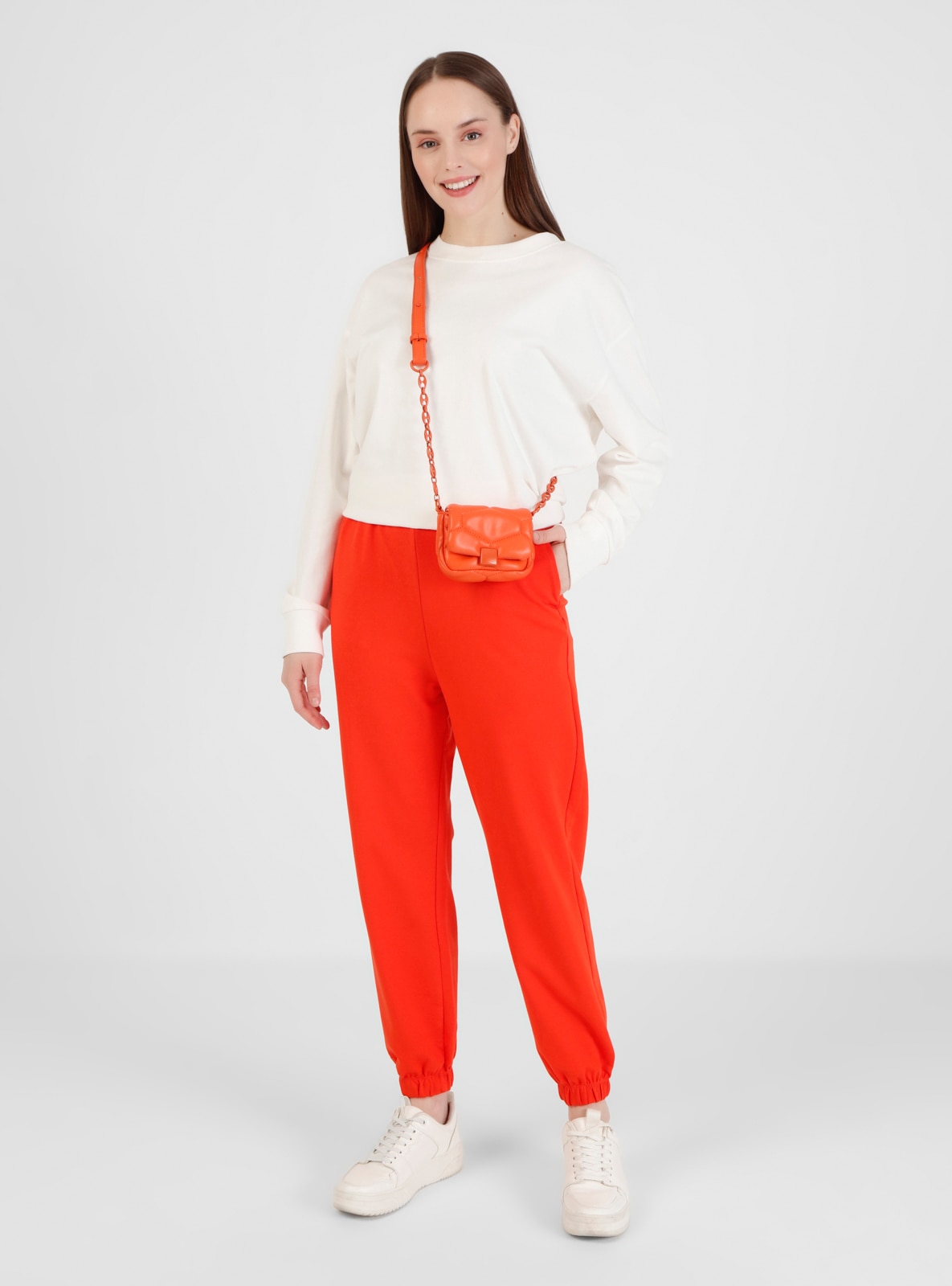 Red - Cotton - Pants
