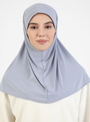 Instant Hijab With Sponge Inside  Light Gray Instant Scarf