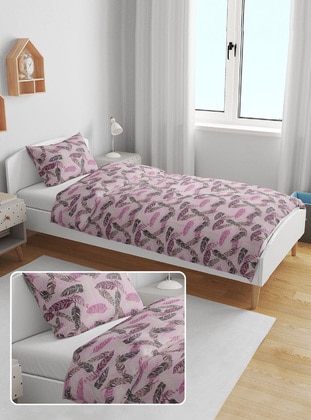 Lilac - Cotton - Duvet Set: 2 Pillowcases & 1 Duvet Cover - Tofisa