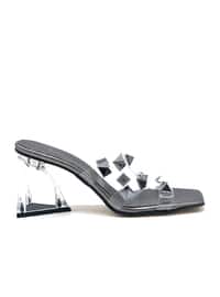 Silver - High Heel - Evening Shoes