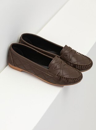 Brown - Sport - Flat Shoes - Tofisa