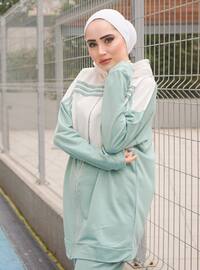 Hooded Hijab Tracksuit Set Mint