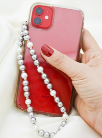 Glass Pearl Phone Strap Multi Color