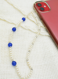 Pearl and Stone Phone Strap Multi Color