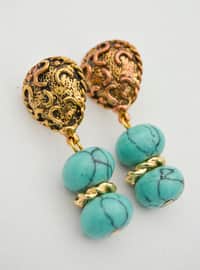 Turquoise Stone Design Earrings Multicolor