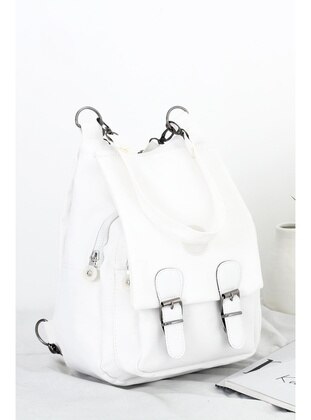 White - Backpack - Backpacks - Bipanya