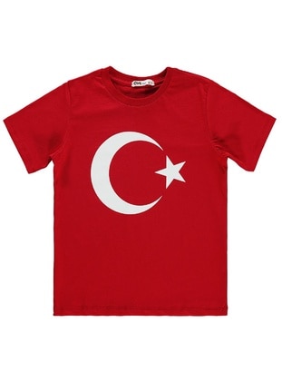 Red - Boys` T-Shirt - Civil