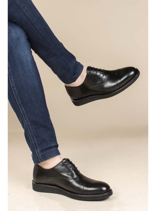 Genuine Leather Men's Classic Shoes 822Ma052 Black