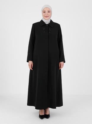 Black - Fully Lined - Point Collar - Topcoat - Olcay