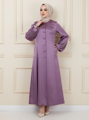 Lilac - Fully Lined - Button Collar - Topcoat - Olcay