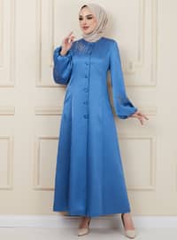 Blue - Fully Lined - Button Collar - Topcoat