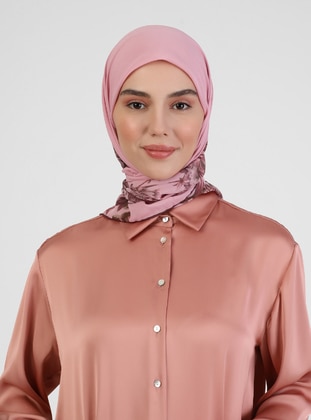 Dusty Rose - Pink - Printed - Scarf - Miray