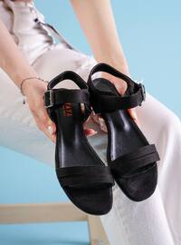 Black - Black - Sandal - Flat Sandals - Flat Sandals - Sandal