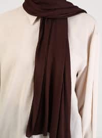 Combed Cotton Shawl Bitter Coffee Color