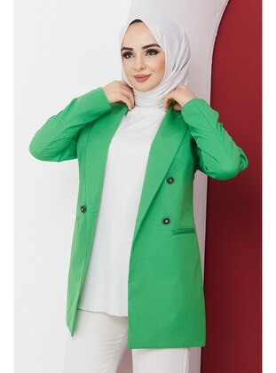 Green - Fully Lined - Jacket - İmaj Butik