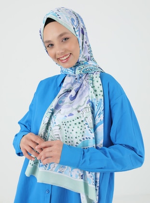 Patterned Twill Shawl Multicolor