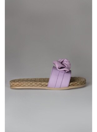 Purple - Sandal - Slippers - MODABUYMUŞ