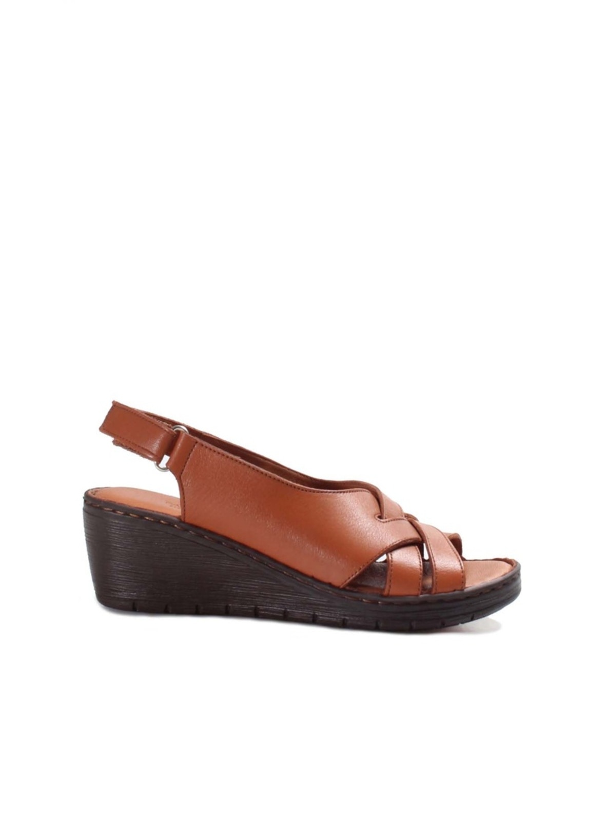 Genuine Leather Women's Classic Sandals 952Za821 Tan