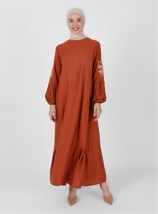Tavin Copper Modest Dress