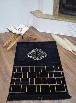 Gold - Black - Cotton - Prayer Rugs - Serenity