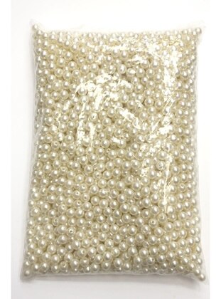 Cream-Beige Plastic Pearl Beads 8 Mm