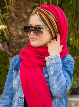 Twisted Instant Practical Shawl Red Instant Scarf