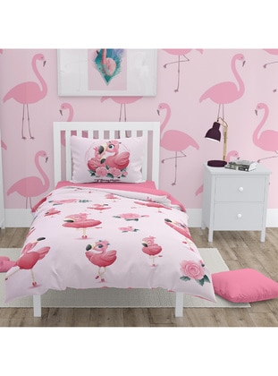Pink - Cotton - Child Bed Linen - Monohome