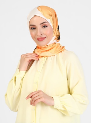 Flora Basic Patterned Scarf Yellow
