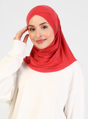 Coral - Plain - Instant Scarf - DIFFERENZA