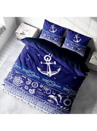 Blue - Duvet Set: 2 Pillowcases & 1 Duvet Cover - Monohome