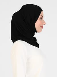 أسود - من لون واحد - حجابات جاهزة