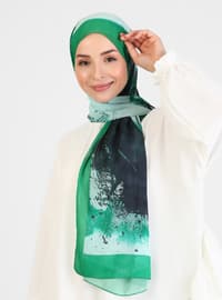 Green - Printed - Shawl
