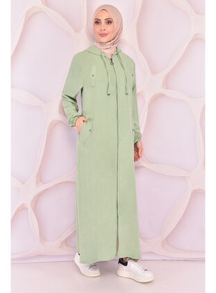 Green - Abaya - Moda Merve