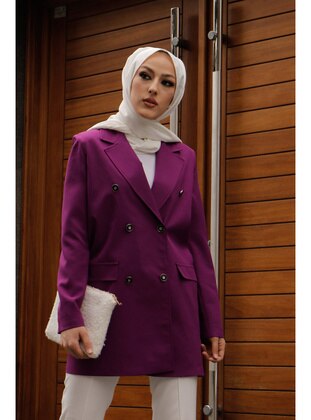 Purple - Fully Lined - Jacket - İmaj Butik