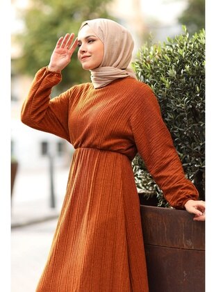Camel - Modest Dress - Bestenur