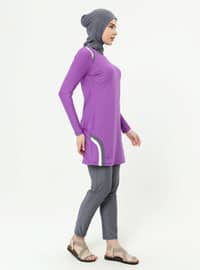 Purple - Full Coverage Swimsuit Burkini